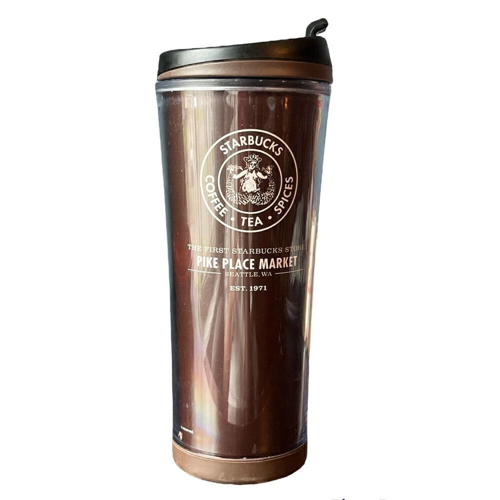 Starbucks Pike Place Market 16oz Tumbler Brown (Retired, 2007)